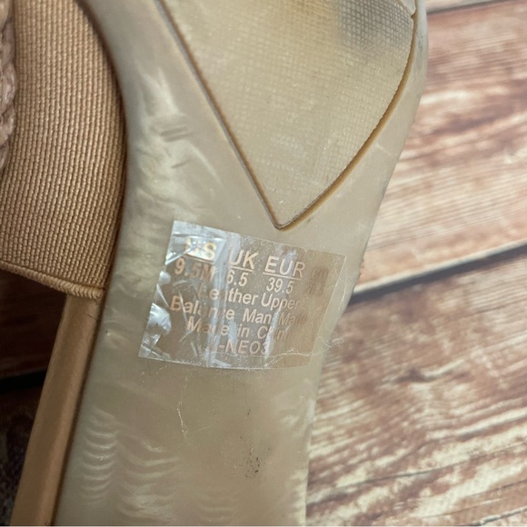 Franco Sarto Neo 3 Mule Slide Citron Woven Leather Size 9.5 tan/ brown - Picture 9 of 15